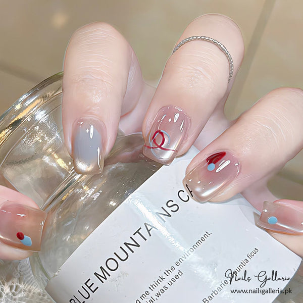 Artistic Touch Press-On Nails (24 Pcs) - Free Nail Kit Included