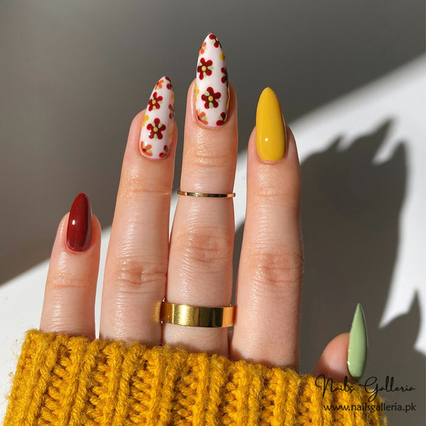 Autumn Harvest Press-On Nails (24 Pcs) - Free Nail Kit Included
