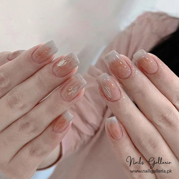 🍂 Autumnal Elegance – Press-On Nails (24 Pcs) - Free Nail Kit Included