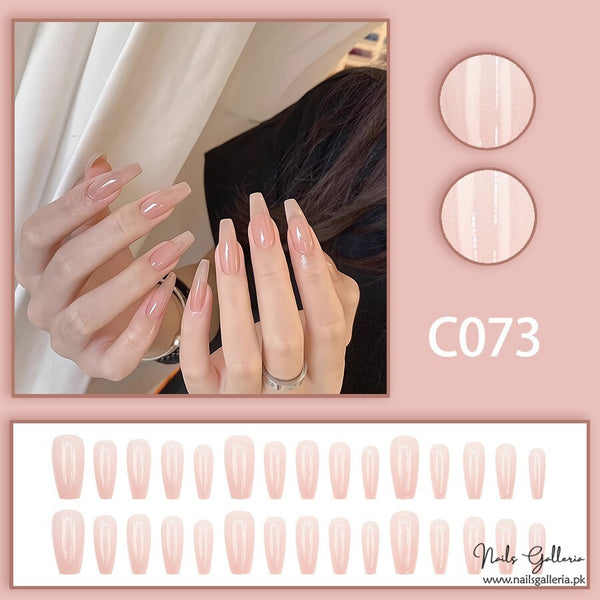 Ballet Pink – Press-On Nails (24 Pcs) - Free Nail Kit Included
