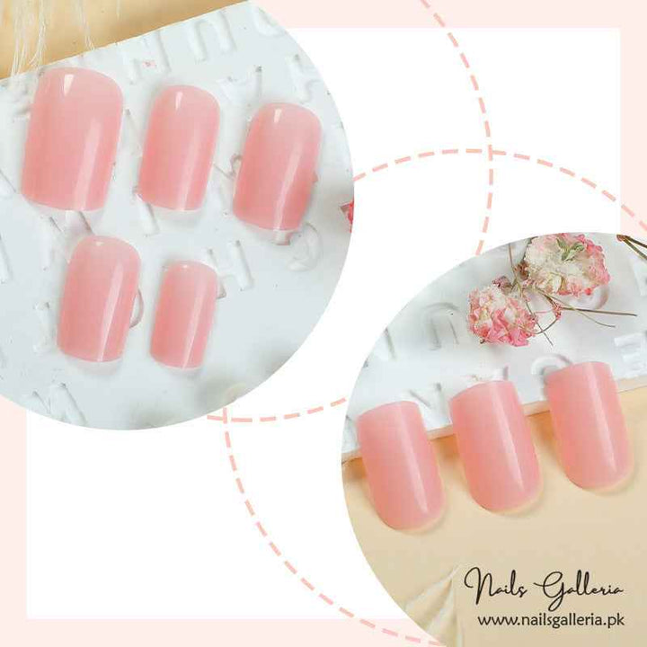 🌸 Bare Blush – Press-On Nails (24Pcs) - Free Nail Kit Included