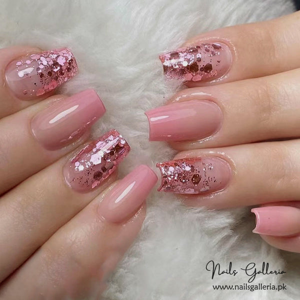 Blossom Blush – Press-On Nails (24 Pcs) - Free Nail Kit Included