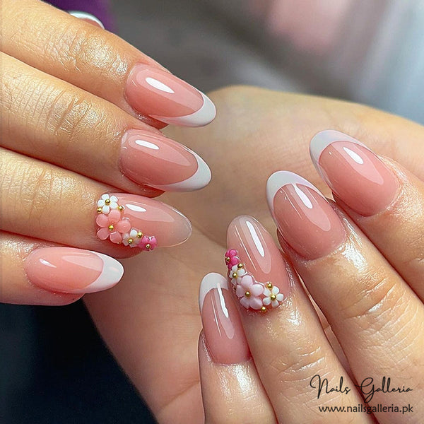 🌸 Blossom Delight – Press-On Nails (24Pcs) - Free Nail Kit Included