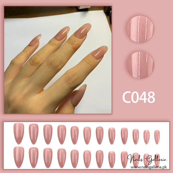 Blush Elegance – Press-On Nails (24 Pcs) - Free Nail Kit Included