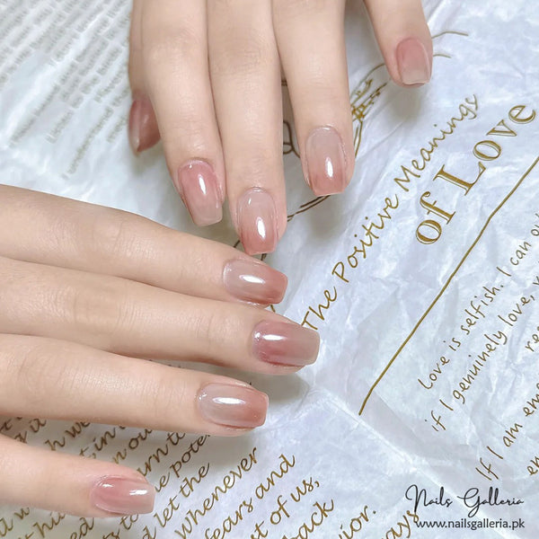 🌸 Blush Pink Gradient – Press-On Nails (24 Pcs) - Free Nail Kit Included