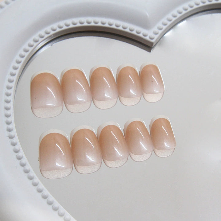 Classic French Tip Press-On Nails (24Pcs) - Nails Galleria