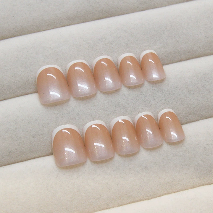 Classic French Tip Press-On Nails (24Pcs) - Nails Galleria