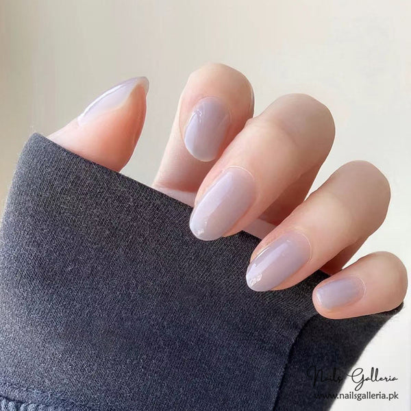 Cream Mist Purple Press-On Nails (24 Pcs) - Free Nail Kit Included