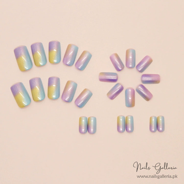 Dreamy Pastel Ombre Press-On Nails (24Pcs) - Nails Galleria