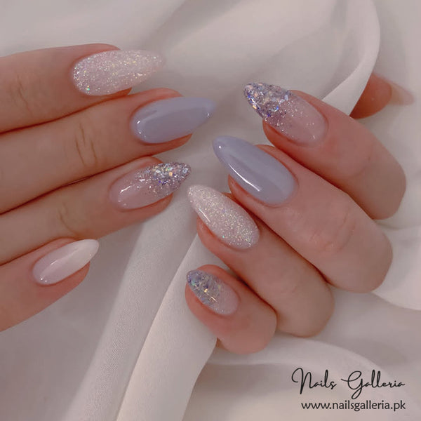 Ethereal Sparkle – Press-On Nails (24 Pcs) - Free Nail Kit Included