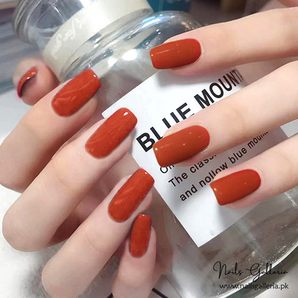 Fiery Elegance Press-On Nails (24 Pcs) - Free Nail Kit Included