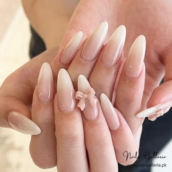 🤍Ivory Elegance – Press-On Nails (24Pcs) - Free Nail Kit Included