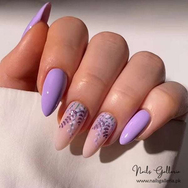 Lavender Fields – Press-On Nails (24 Pcs) - Free Nail Kit Included