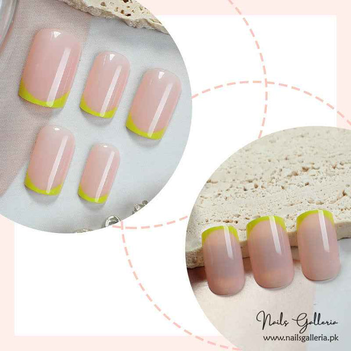 Lemon Zest – Press-On Nails (24Pcs) - Free Nail Kit Included