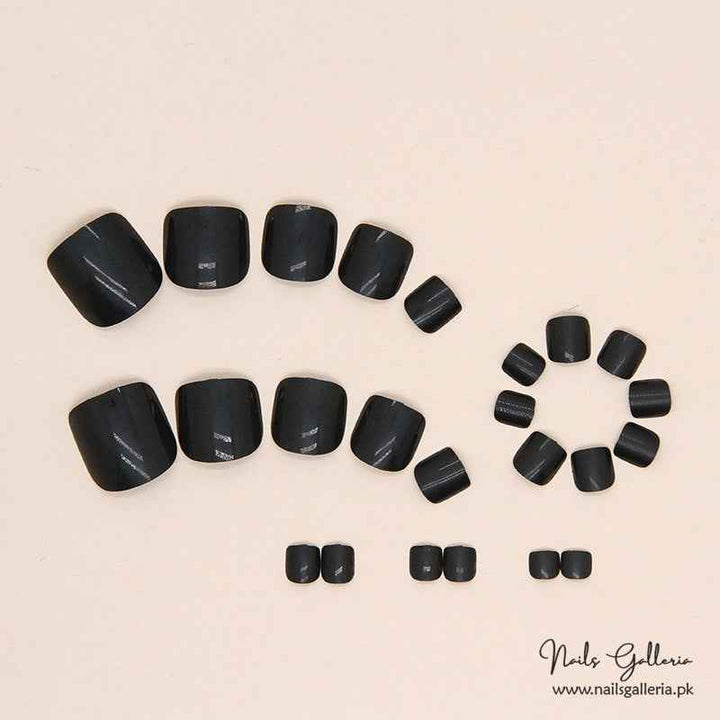 💫 Midnight Square Toe Press-On Nails (24 Pcs) - Free Nail Kit Included