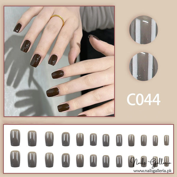 Mocha Mystique – Press-On Nails (24 Pcs) - Free Nail Kit Included