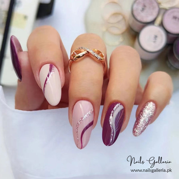 🍇 Mystique Mauve Press-On Nails (24 Pcs) - Free Nail Kit Included