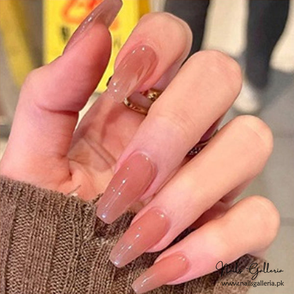 Nude Elegance – Press-On Nails (24 Pcs) - Free Nail Kit Included