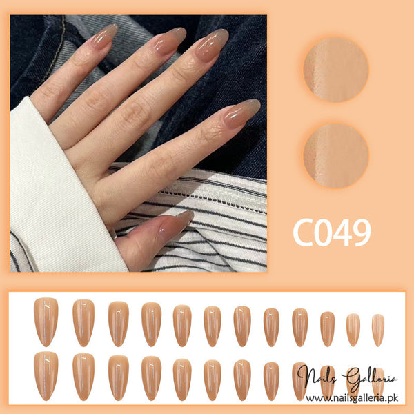 Nude Harmony – Press-On Nails (24 Pcs) - Free Nail Kit Included