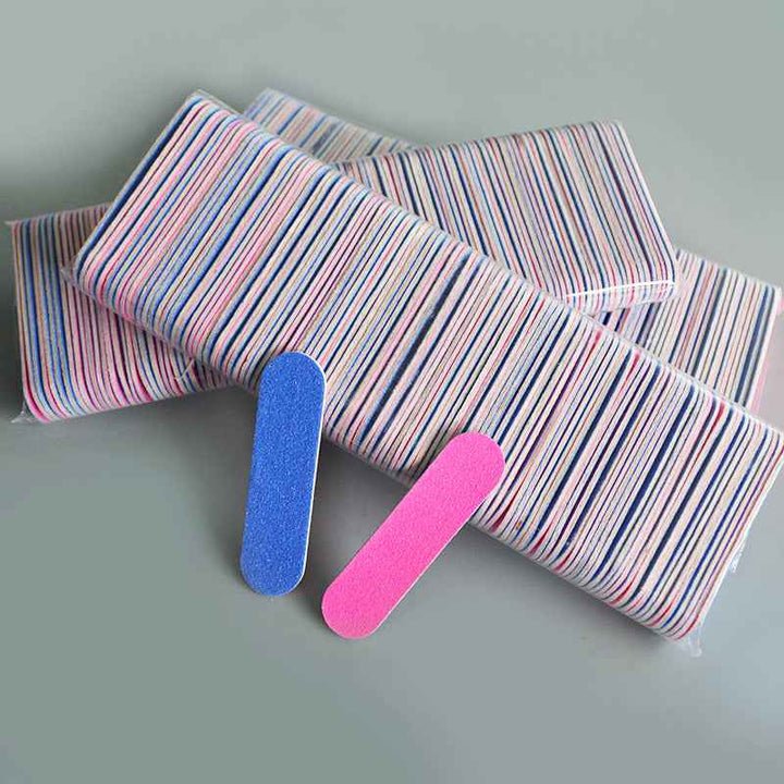 Double-sided Mini Pink and Blue Nail File Stick (1PC) - Nails Galleria