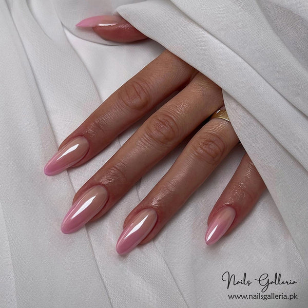 🌸 Pastel Pink Gradient – Press-On Nail Set (24Pcs) - Free Nail Kit Included