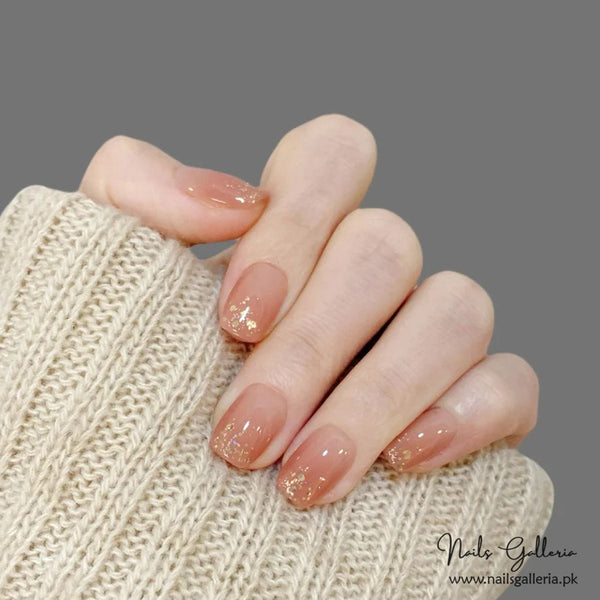 🍑Peach Glow – Press-On Nails (24 Pcs) - Free Nail Kit Included