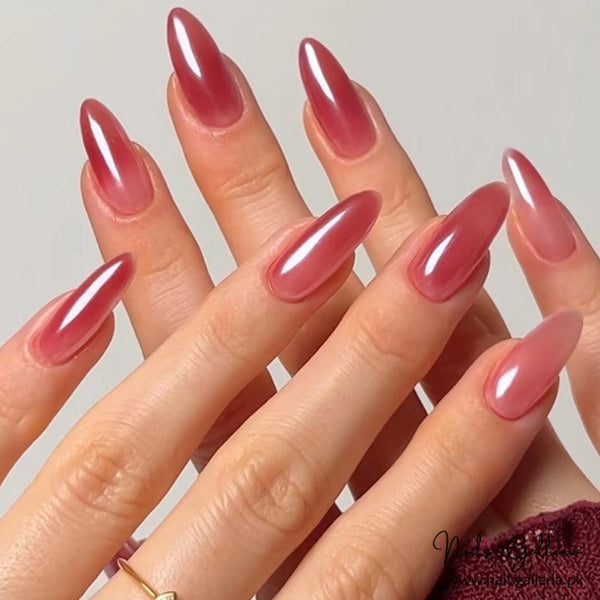 🌸 Pink Gradient – Press-On Nail Set (24Pcs) - Free Nail Kit Included
