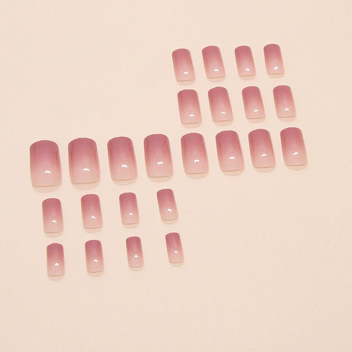 Pink Ombré Glossy Press-On Nails (24Pcs) - Nails Galleria