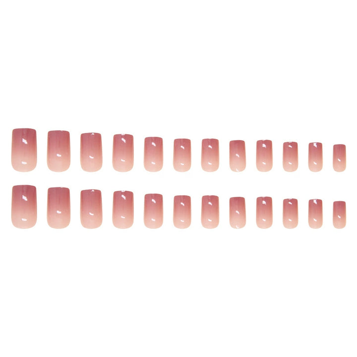 Pink Ombré Glossy Press-On Nails (24Pcs) - Nails Galleria