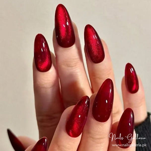 Radiant Ruby Press-On Nails (24 Pcs) - Free Nail Kit Included