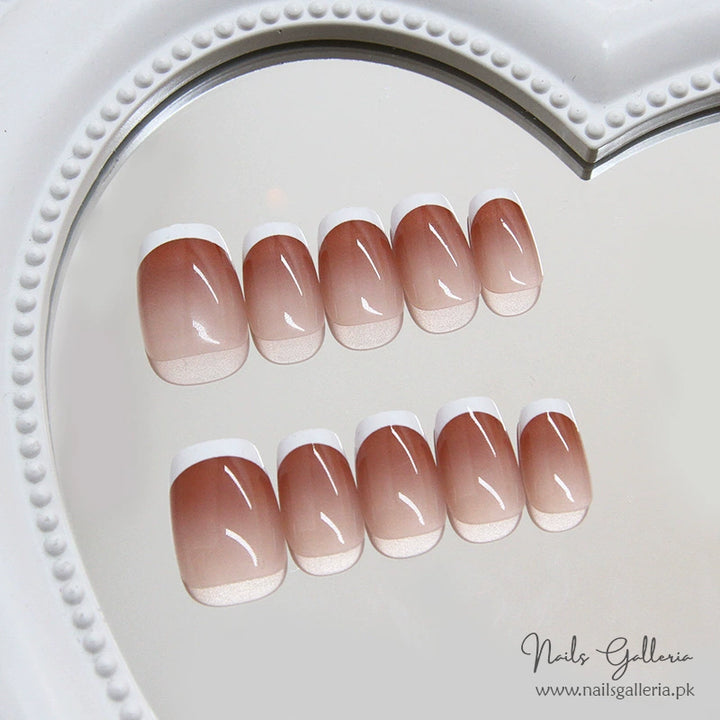 Red Sand Gradient Press-On Nails (24Pcs) - Nails Galleria