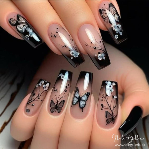 🌸 Rose Quartz Veil – Press-On Nails (24 Pcs) - Free Nail Kit Included