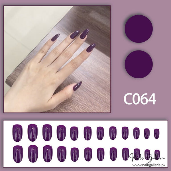 Royal Purple – Press-On Nails (24 Pcs) - Free Nail Kit Included