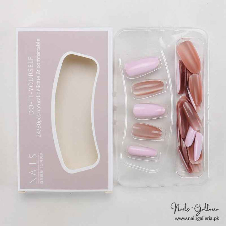 Slim and Graceful – Press-On Nail Set (30Pcs) - Free Nail Kit Included ...