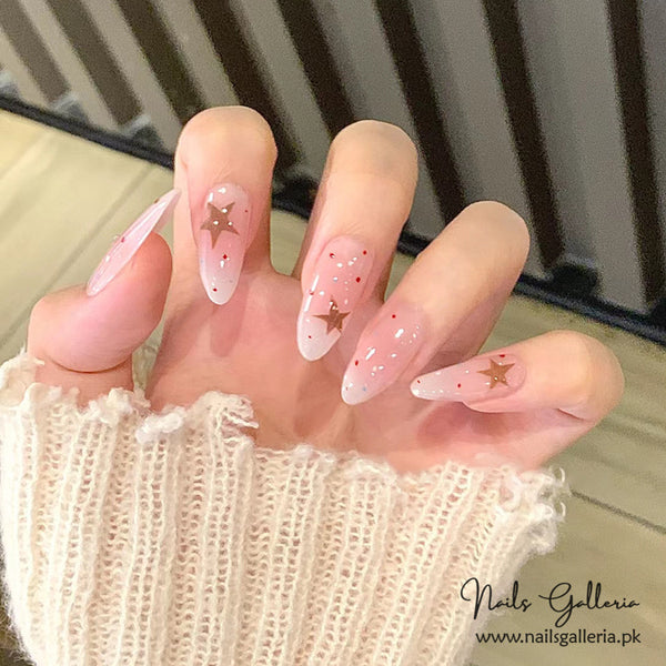 Starry Night Dreams Press-On Nails (24 Pcs) - Free Nail Kit Included