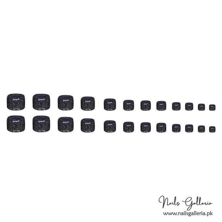 Starry Night Square Toe Press-On Nails (24 Pcs) - Free Nail Kit Included