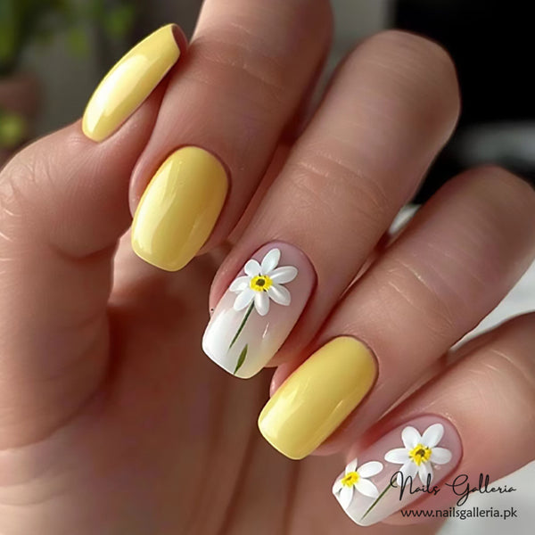 Sunflower Dreams Press-On Nails (24 Pcs) - Free Nail Kit Included
