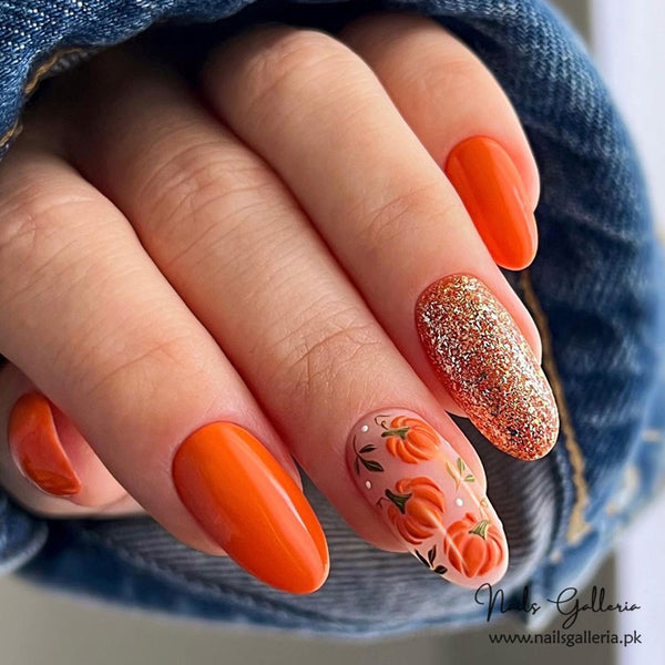 Sunset Blooms – Press-On Nails (24 Pcs) - Free Nail Kit Included