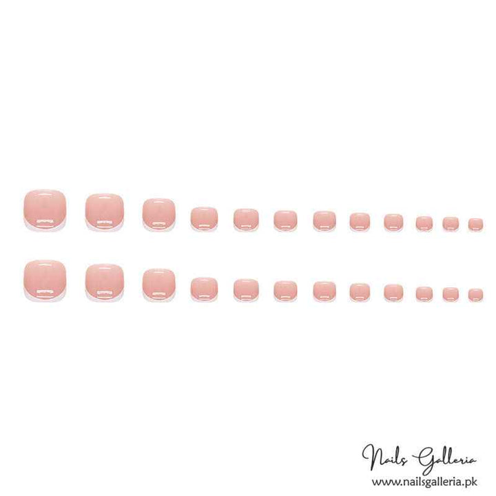 💫 Sweet Pink Square Toe Press-On Nails (24 Pcs) - Free Nail Kit Included