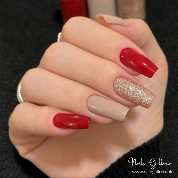 🌹Vibrant Red – Press-On Nails (24Pcs) - Free Nail Kit Included